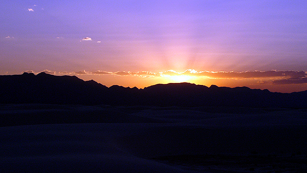 Sunset over the Dunes, White Sands